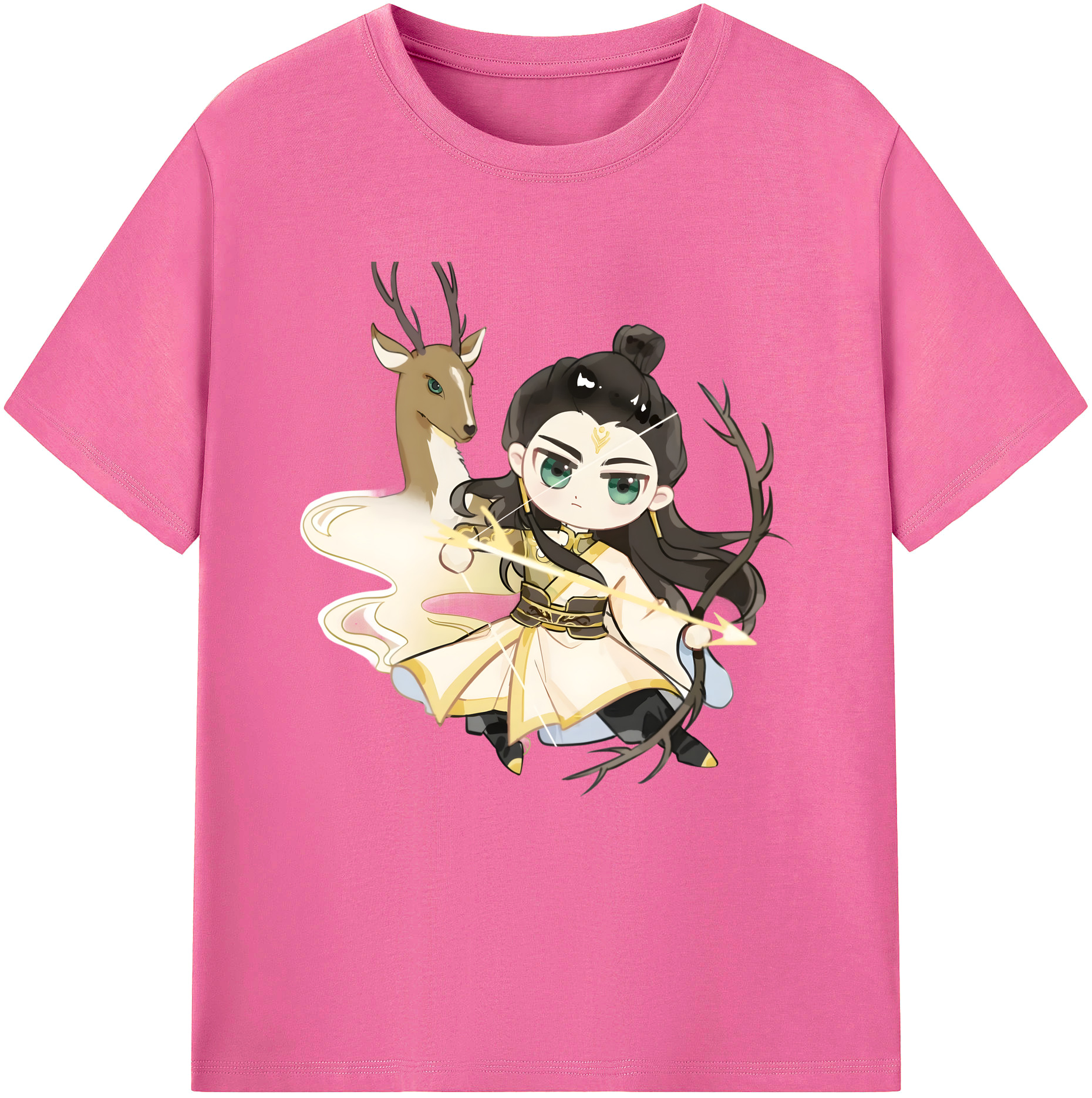 （画像用） Ne Zha 2 ナタ 魔童の大暴れ レディースカジュアルプリントTシャツ（綿100％）